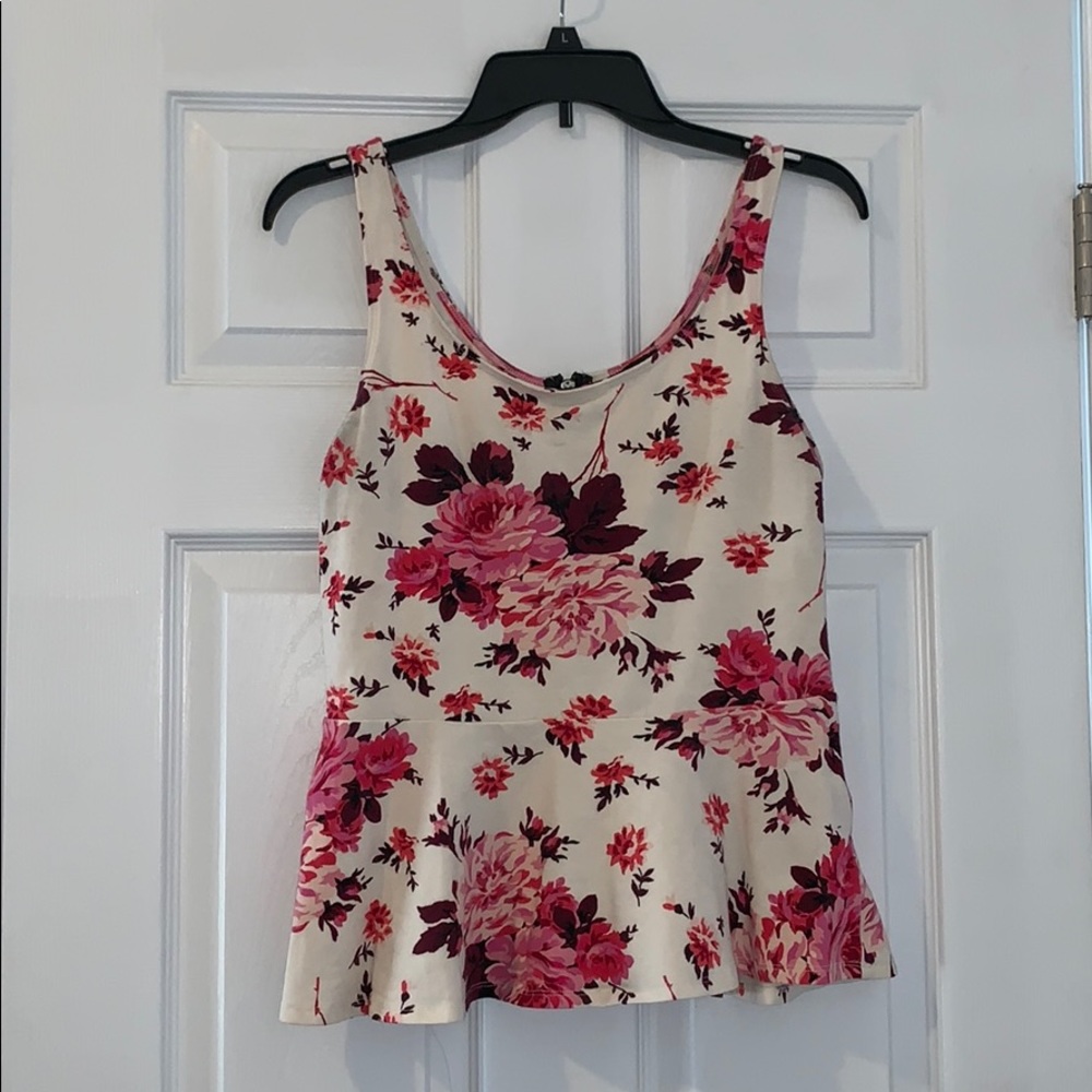 Floral peplum top